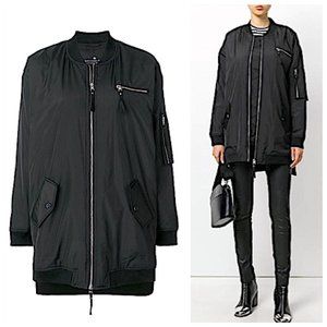 Designers Remix Collin Black Bomber Jacket Size 4